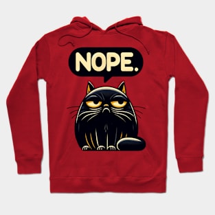 Black Cat Says Nope Hoodie